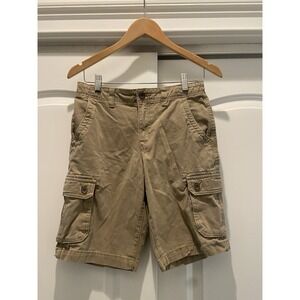 Youth Boys Urban Pipeline Adjustable Waist Dark‎ Khaki Cargo Shorts, Size 16R